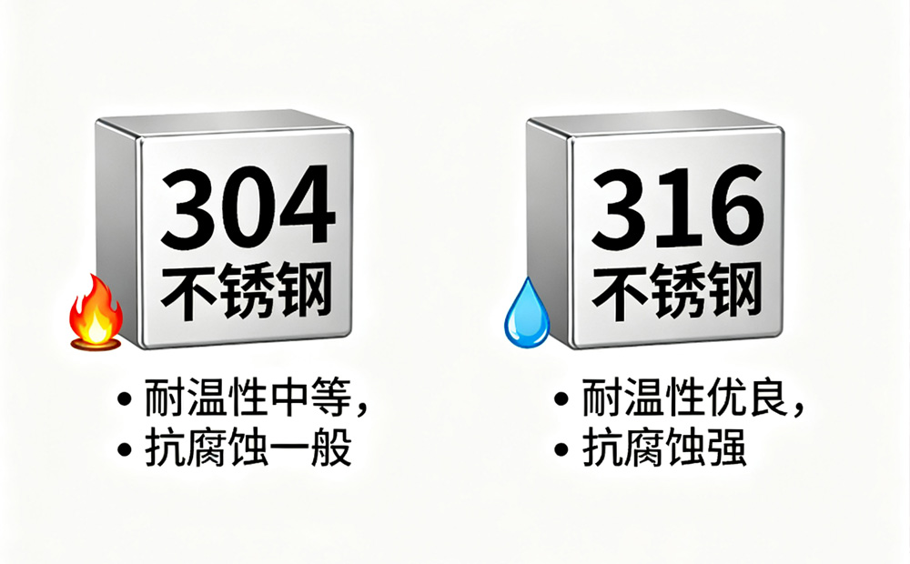 304對比316不銹鋼